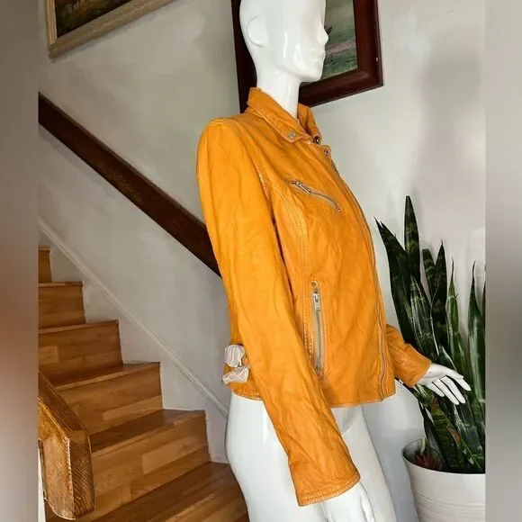 Free People MAURITIUS LEATHER WOMEN'S SOFIA MOTO LEATHER JACKET
